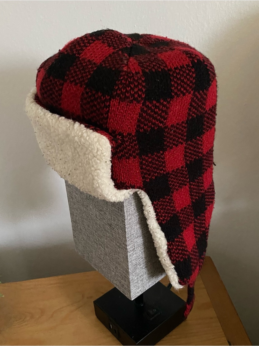 Roots kids Buffalo check trapper hat beanie toque